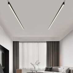 Its versatility knows no limitations, making it an excellent choice for a variety of living environments. Line Lighting Design, Ceiling Downlights, Living Room Ceiling Lights, Minimalist Ceiling Light, Modern Led Ceiling Lights, Design Light, Light Bulb Types, Modern Led, White Space