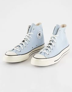 CONVERSE Chuck 70 High Top Shoes - SKY BLUE | Tillys Cute Converse Colors, Sky Blue Converse, Christmas Converse, Baby Blue Converse, Light Blue Converse, Converse Chuck 70 High Top, Chuck 70 High Top, Pastel Shoes