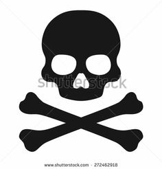 a skull and crossbones on a white background