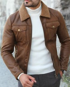 Denim Outfit Men, Leather Jacket Outfit Men, Mens Smart Casual Outfits, Hype Clothing, Indian Men Fashion, Mens Casual Outfits Summer, Stylish Men Casual, Man Model, Leather Jacket Style