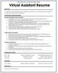 a professional resume for an assistant in the office, with no work experience on it