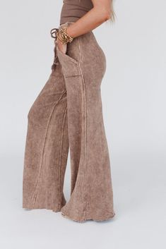 Relaxing Robin Wide Leg Pant - New Mocha | Three Bird Nest Three Bird Nest, Cute Pants, Wide Leg Pant, Bird Nest, Up Girl, New Wardrobe, Look Fashion, Western Fashion, French Terry