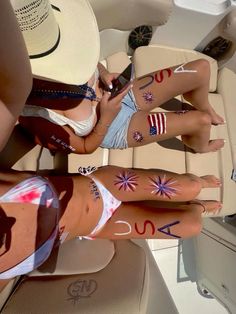 4th Or July Outfit, Forth Of July Body Painting, Forth Of July Paint Ideas, Thing To Do On 4th Of July, Fourth Of July Body Art, Fourth Of July Beach Party, 4tg Of July Outfit Aesthetic, Things To Do For July 4th