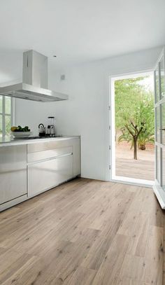 the kitchen is clean and ready for us to use in its new owner's home