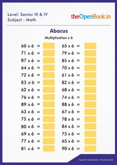 the table shows how many different numbers are arranged in order to make it easier for students to learn