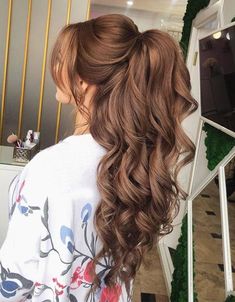 Bride Hairstyles For Long Hair, Long Hair Ponytail, Quince Hairstyles, Long Hair Wedding Styles, Hair Tips Video, Hairdo For Long Hair, Long Wavy Hair, Wedding Hairstyles For Long Hair