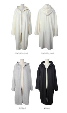 Women's Robinhood Cotton Long Robe Hoodie Long for Spring image 5 White Long Sleeve Hooded Jacket For Loungewear, Basic Double-lined Hoodie Outerwear, Basic Double-lined Hoodie, Basic Oversized Winter Outerwear, Oversized Basic Winter Outerwear, Long Sleeve Cotton Hooded Jacket For Loungewear, Basic Cotton Outerwear For Winter, Spring Hooded Jacket For Loungewear, Cotton Hooded Outerwear For Loungewear