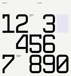 the font and numbers used in this typeface are all black, white, and grey