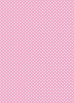 a pink background with white polka dots