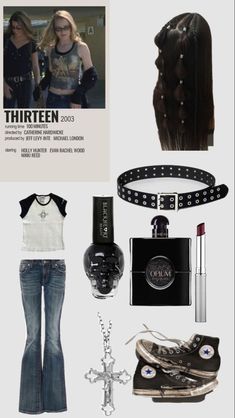 Evie Thirteen Style, Tracy And Evie Costume, Thirteen Halloween Costumes, Thirteen Movie Style Outfits, Thirteen Outfits Tracy, 13 Aesthetic Outfits, Thirteen Movie Inspired Outfits, Tracy From 13 Outfits, Thirteen Movie Tattoo