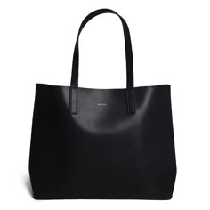 The Tote – SAMARA Leather Bag Design, Black Leather Tote Bag, Office Bag, Vegan Leather Bag, Black Leather Tote, Mini Wallet, Work Bags, One Bag, Day Bag