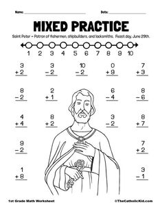 Saint Peter, 1st Grade Math, Place Values, Math Worksheet, Greater Than, Math Worksheets