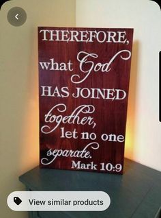 a wooden sign that says, there is no one separate mark 10 9