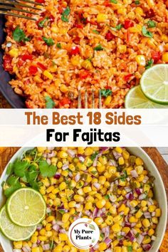 Pairing options for fajitas are endless! From classic sides like rice and beans to refreshing salads and flavorful salsas, there's something for everyone. Check out these delicious ideas to serve with your next fajita feast! Fajita Dinner Sides, Fajita Bar Party Ideas, What To Serve With Fajitas, Sides For Fajitas, Side Dishes For Fajitas, Fajita Sides, Fajita Rice Recipe