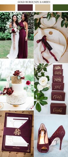 a collage of photos with different wedding colors and names on the bottom right hand corner