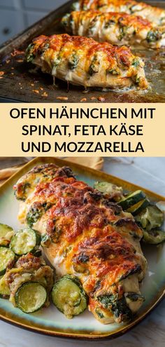 Gesundes Rezept für überbackenes Ofen Hähnchen mit Spinat, Feta Käse und Mozzarella. Dieses Low Carb Gericht eignet sich bestens für abends. Heirloom Tomato Recipes, Law Carb, Eat Smart, Low Carb Keto, Food Design, Food Lover