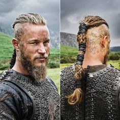 Coiffure viking facile : apprenez comment ressembler à Lagertha et Ragnar en 2 tutos simples ! Ragnar Hair, Ragnar Lothbrok Haircut, Mens Long Hair Undercut, Viking Haircut, Bracelet Arm, Arm Ring, Hair Mannequin, Viking Braids, Half Shaved Hair