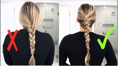 Braided Hair Hacks, How To Braid Long Hair Yourself, Super Long Hair Braids, Long Hair Pulled Back, Braid Hacks Hair Tricks, Easy Hair Braids To Do On Yourself, How To Tightly Braid Hair, Braid Tutorials For Long Hair