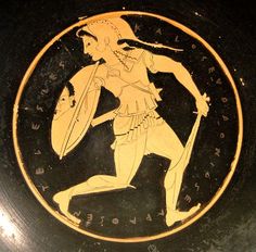 Fleeing Amazon Attic red-figure kylix, 510–500 BC, photo Bibi Saint-Pol image info & licensing http://goo.gl/oPGKX8 The Gorgon's Head, Greek Vase, Ancient Greek Pottery, Spiritual Warrior, Greek Pottery, Greek Vases, Female Soldier