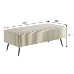 This bench features clean lines, offering a modern look. The thick seats of the bench are covered with soft fabric, bringing comfortable sitting experience. Made of high quality material, this bench ensures long-lasting support and excellent stability. This bench can be placed in the bedroom, living room, hallway or office. This bench is easy to assemble, with all necessary tools and instructions provided. Upholstery Bench, Corduroy Upholstery, Storage Bench With Cushion, Accent Bench, Accent Stools, Wide Wale Corduroy, Entryway Bench Storage, Window Benches, End Of Bed Bench