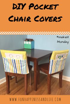 the diy pocket chair covers are easy to make and great for small children's chairs