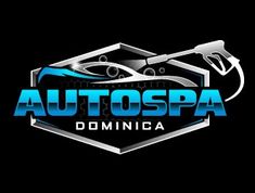 the logo for autospa dominica, which is designed to look like a car