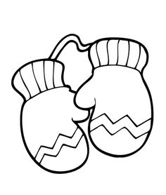 two mittens that have been drawn in the shape of an egg and one is broken