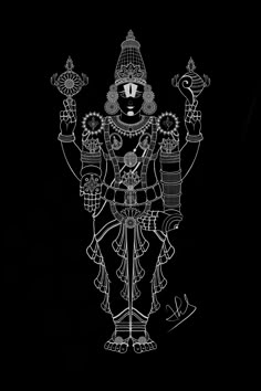 Venkateswara Swamy Sketch, Venkateshwara Swamy Drawing, Perumal Drawing, Tirupati Balaji Drawing, Venkateswara Swamy Images, Temple Drawing, Hd Dark Wallpapers, Boho Art Drawings