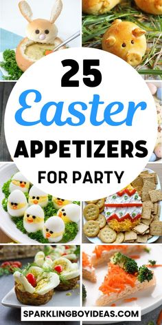 Wow your guests with these delicious Easter appetizers and easter finger foods that are easy to make and look impressive on your Easter table. Whether you're hosting a family gathering, a potluck, or a picnic, these easter recipes will satisfy everyone's taste buds. From cute bunny-shaped cheese balls and deviled eggs to fresh veggie platters and charcuterie boards, you'll find plenty of inspiration to create a festive and flavorful easter spread. Try these easter party food ideas today. Easter Finger Foods, Easter Party Food Ideas, Easter Finger Food, Easter Picnic Ideas, Easter Potluck, Easter Apps, Easter Appetizers Easy, Easter Buffet, Spring Appetizers