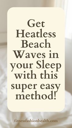 I love this heatless beach waves tutorial. So easy! You do it, go to sleep & wake up as a cute beach girl