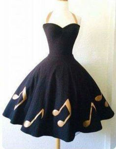 Music Note Dress, Musical Dress, 50 Style Dresses, 1950s Outfits, Rockabilly Outfits, Pretty Prom Dresses, Vintage Style Dresses, Tokyo Fashion