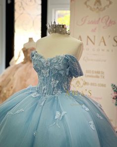 Cinderella Sweet 16 Dress, Baby Blue Quince Dresses, Cinderella Quinceanera Dress, Blue Quince Dress