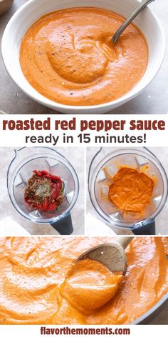 how to make roasted red pepper sauce in 15 minutes or less with this easy recipe