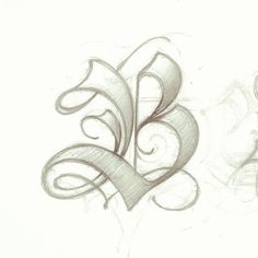 the letters b and c are drawn in pencil