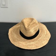 Madewell Wide-Brim Straw Hat, Never Worn, Tan, Elegant Looking. Casual Straw Hat With Short Brim For Warm Weather, Casual Short Brim Straw Hat For Warm Weather, Casual Brimmed Fedora For Warm Weather, Casual Brimmed Panama Hat For Warm Weather, Casual Natural Panama Hat For Day Out, Casual Straw Hat With Short Brim For Day Out, Casual Straw Fedora For Warm Weather, Lightweight Casual Fedora For Day Out, Casual Wide Brim Straw Hat