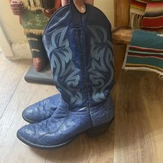 Vintage custom one of a kind blue leather western cowboy boots with ostrich skin

Measurements 11” long 4” wide

#western #cowboyboots #boots #vintage #blue Boots Vintage, Western Cowboy Boots, Men's Boots, Western Cowboy, Blue Leather, Boots Men, Cowboy Boots, Cowboy, Boots