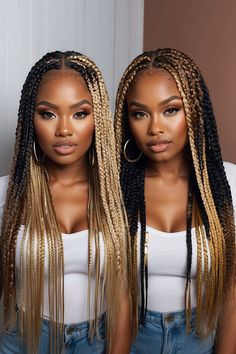 Jumbo Knotless, Vacation Hair, 2 Braids, Big Box Braids Hairstyles, African Hair Braiding Styles, Blonde Braids, Braided Hairstyle