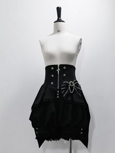 Perfect for creating a unique and playful look, these shorts combine the elegance of Lolita fashion with the edginess of corset detailing. The high waist design accentuates your figure, while the corset belt adds a touch of drama. Adjustable waistband with lace-up at the back, one-piece trailing back design.   	 		 			Size 			S 			M 			L 			XL 		 		 			Waist 			65-75 			69-80 			73-84 			78-89 		 		 			Full Length 			55 			56 			57 			61 		 		 			Hips 			100 			104 			108 			114 Corset Shorts, Black Gothic Corset Belt With Boning, Gothic Underbust Corset Belt With Boning, Black Gothic Corset With Belt, Adjustable Gothic Corset Belt, Ouji Shorts, Horror Punk Fashion, Black Corset Belt, Kawaii Hair Accessories