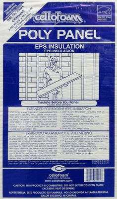 the label for poly panel eps insulation