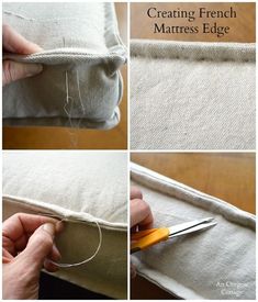 instructions for how to sew a french matress edge