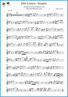 john lemon - imagine sheet music for violin with notes and tabula, arranged by john lemon