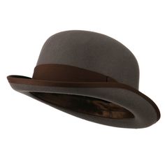 Men's Felt Bowler HatMade of 100% wool.Available sizes with elastic tie inside crown: M (57 cm), L (59 cm) and XL (61 cm).Inner satin hatband.Adult/Male.Crown measures 4 1/2 centimeters deep.Brim measures 2 inches long.Dry clean.Imported. Solid in... Hat Reference Drawing, Hat Reference, Hat With Ribbon, Male Crown, Dressy Hats, Jo March, Bowler Hat, Dressy Fashion, Derby Hats