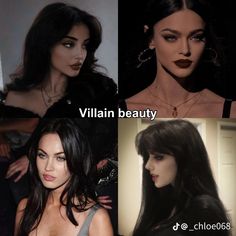 Villain Beauty, Villain Woman, Dark Lipstick Makeup, Long To Short Haircut, Goddess Beauty, Feminine Makeup, Ethereal Makeup, The Best Hairstyles