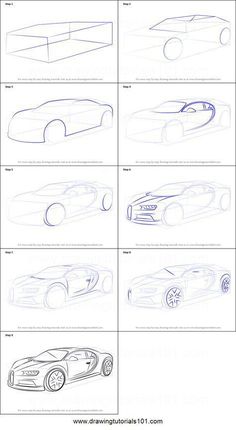 how to draw a sports car