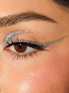 Hyper-reflective longwear and eye safe glitter. Half Magic - Glitterpill Glitter Eye Paint & Liner - Pretty Puddle Glitter Eye Makeup, Gem Store, Glitter Eye, Face Gems, Eyes Lips Face, Eye Painting, Glitter Eyes, Eyes Lips, All About Eyes