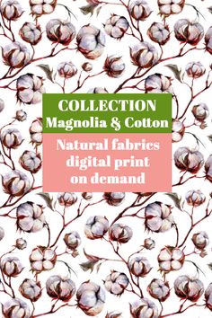 a book cover with cotton flowers and the title koleckca magnoliei bawena