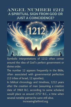 an angel number with the words 12 22