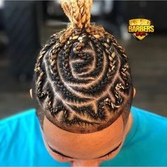 @braids_by_christy to be featured hashtag #barbersinctv #barbersinc Bun Men, Braids Hairstyles For Men, Cornrows Braids Hairstyles, Cornrows Men, Cornrow Braids Men, Cornrows Hairstyles