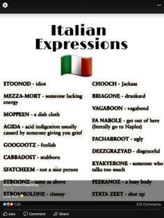 the italian expressions are shown in this screenshote screen shot, which shows an image of