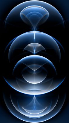 an abstract blue background with three circles